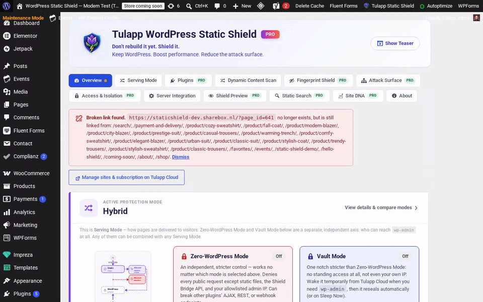 Overview tab