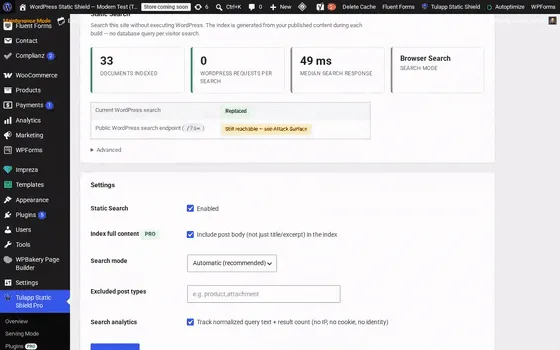 Static Search tab (static preview)
